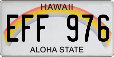 HI license plate EFF976