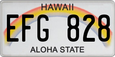 HI license plate EFG828
