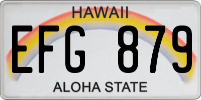 HI license plate EFG879