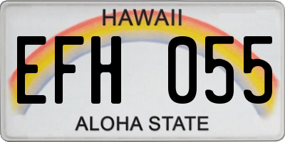 HI license plate EFH055