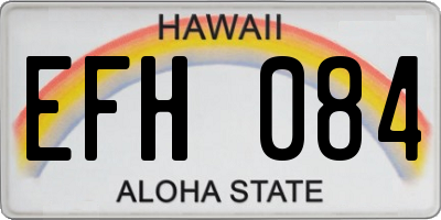 HI license plate EFH084