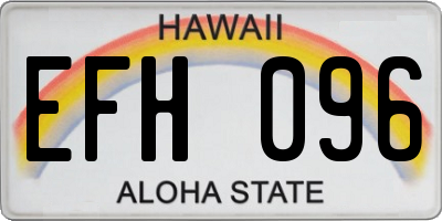HI license plate EFH096