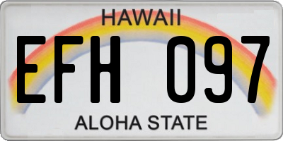 HI license plate EFH097