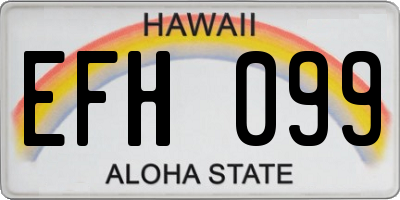 HI license plate EFH099