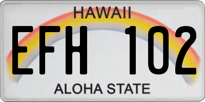 HI license plate EFH102