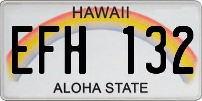 HI license plate EFH132