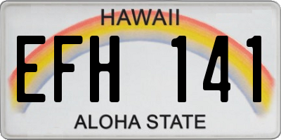 HI license plate EFH141
