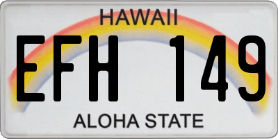 HI license plate EFH149