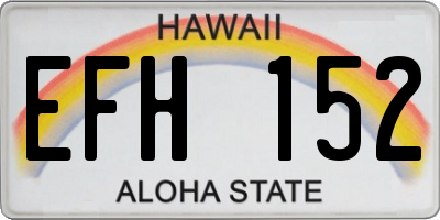 HI license plate EFH152
