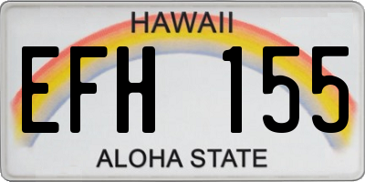 HI license plate EFH155