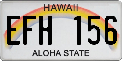 HI license plate EFH156