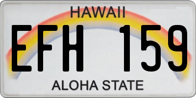 HI license plate EFH159