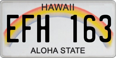 HI license plate EFH163