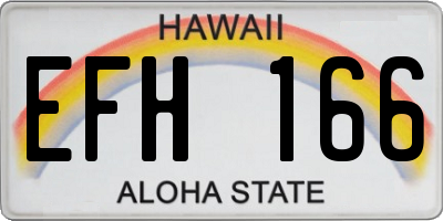 HI license plate EFH166