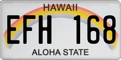 HI license plate EFH168