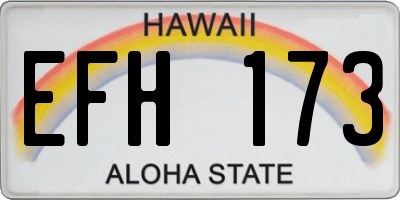HI license plate EFH173