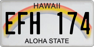HI license plate EFH174