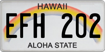 HI license plate EFH202