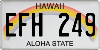 HI license plate EFH249