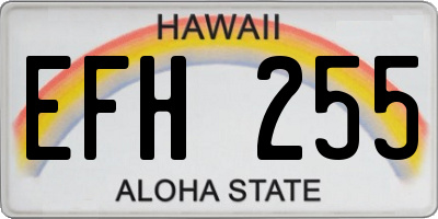HI license plate EFH255
