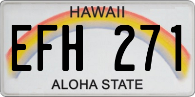 HI license plate EFH271