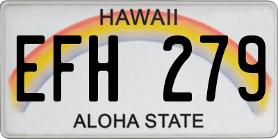 HI license plate EFH279