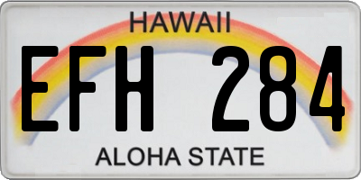 HI license plate EFH284