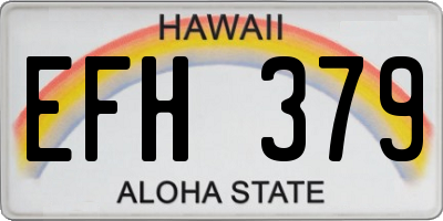 HI license plate EFH379