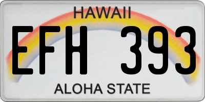 HI license plate EFH393