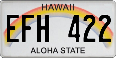 HI license plate EFH422
