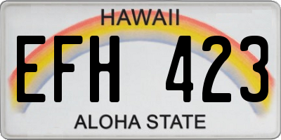 HI license plate EFH423