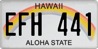 HI license plate EFH441