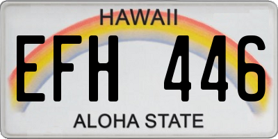 HI license plate EFH446