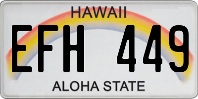 HI license plate EFH449