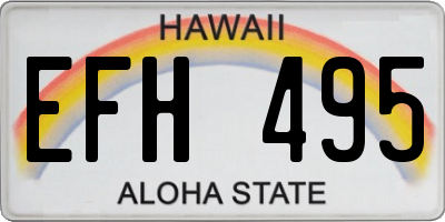 HI license plate EFH495