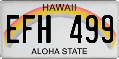 HI license plate EFH499