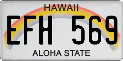 HI license plate EFH569
