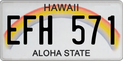 HI license plate EFH571