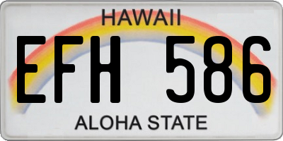 HI license plate EFH586