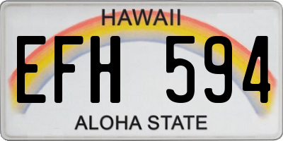 HI license plate EFH594