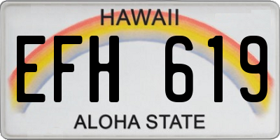 HI license plate EFH619