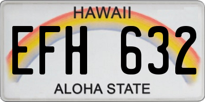 HI license plate EFH632