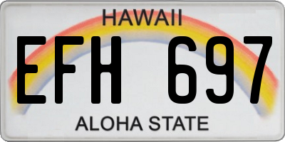 HI license plate EFH697