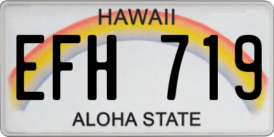 HI license plate EFH719
