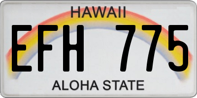 HI license plate EFH775
