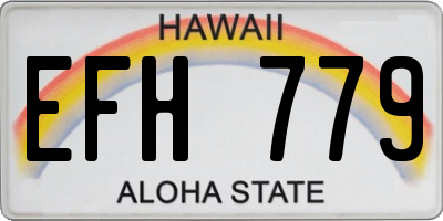 HI license plate EFH779