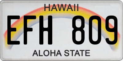 HI license plate EFH809