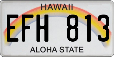 HI license plate EFH813