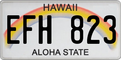 HI license plate EFH823