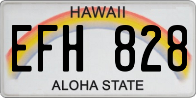 HI license plate EFH828